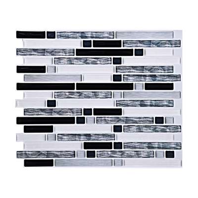 Self Adhesive Kitchen Tile Peel and Stick Backsplash Bathroom Wall Tile 3D DIY Fireplace Tile Waterproof